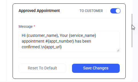 approved appointment template