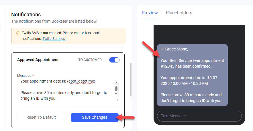 appointment content - how to send text message appointment reminders