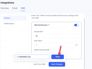send test sms twilio