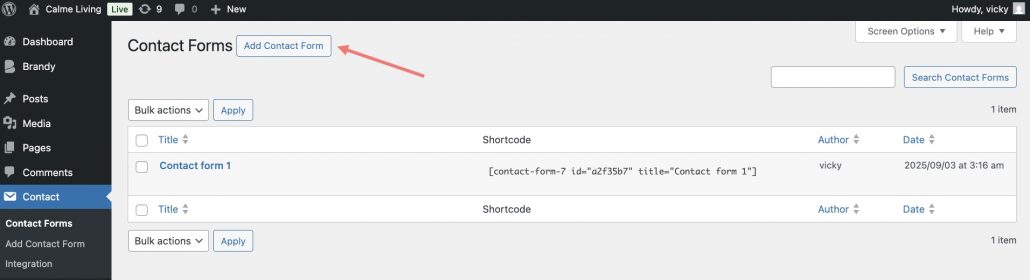 Add a contact form