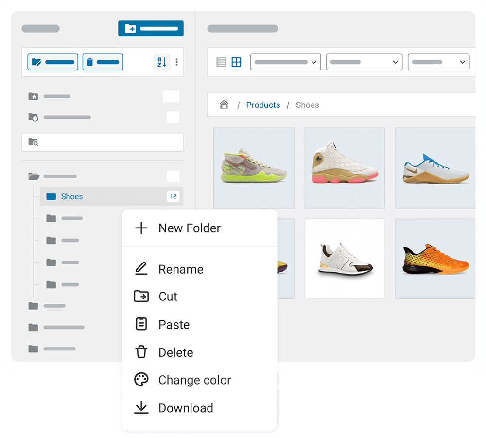 FileBird smart context menu with right-click
