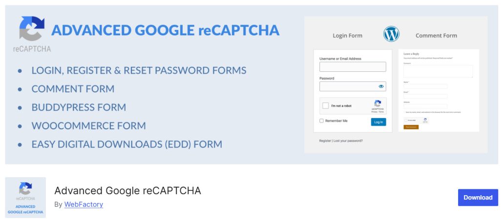 Advanced Google reCAPTCHA