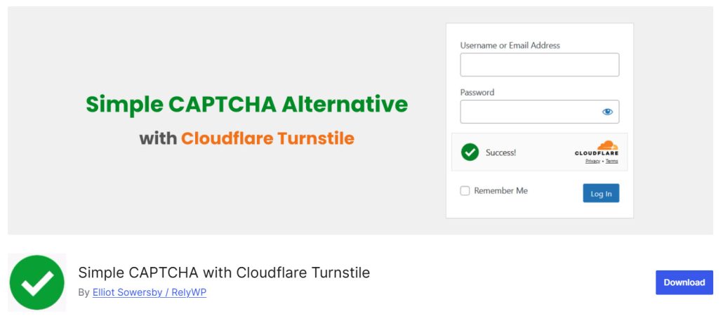 Simple CAPTCHA with Cloudflare Turnstile