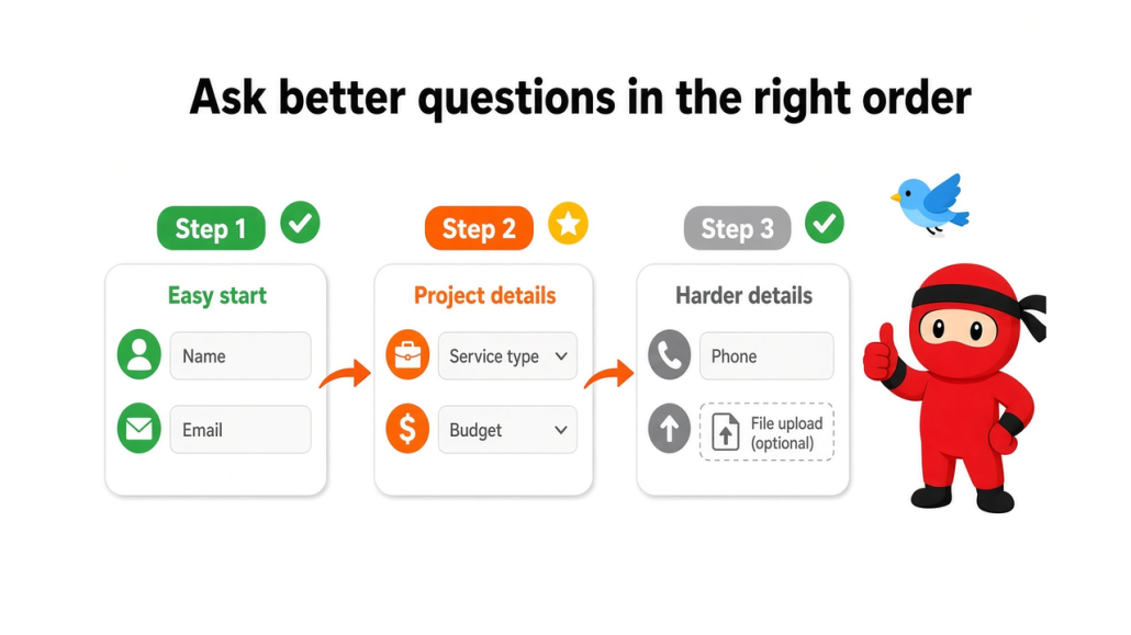 You can ask better questions in the right order - reasons multi-step forms convert better