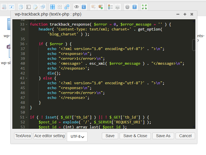 edit php file